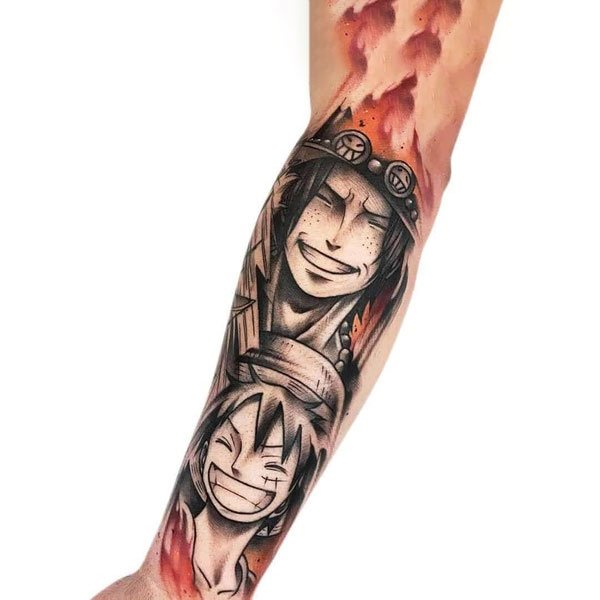 Tattoo Luffy kín tay