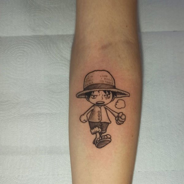 Tattoo luffy nhỏ đẹp