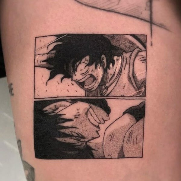 Tattoo luffy ở đùi