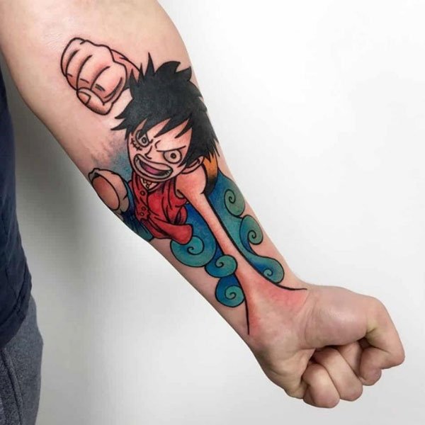 Tattoo luffy ở tay