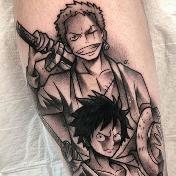 Tattoo luffy và zoro