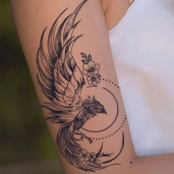 Tattoo mệnh hỏa lửa phượng hoàng siêu đẹp