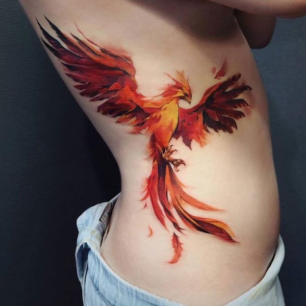 Tattoo mệnh hỏa phượng hoàng