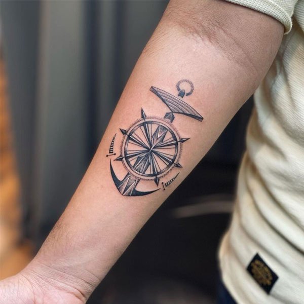 Tattoo mệnh kim mỏ neo mini