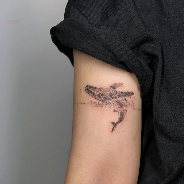 Tattoo mệnh thủy nhỏ chất