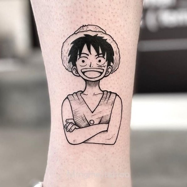 Tattoo mini cute luffy