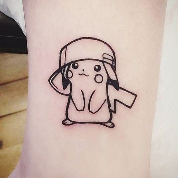 Tattoo mini cute pikachu