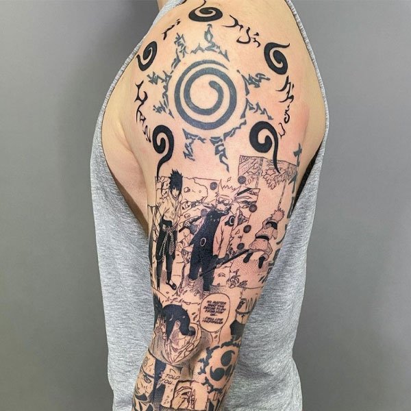 Tattoo naruto kín bắp tay