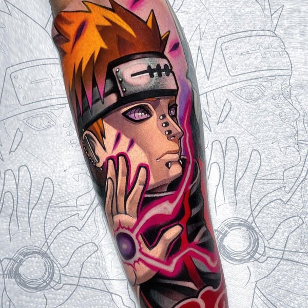 Tattoo naruto màu sắc