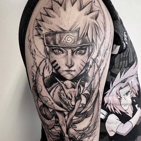 Tattoo naruto ở bắp tay siêu đẹp