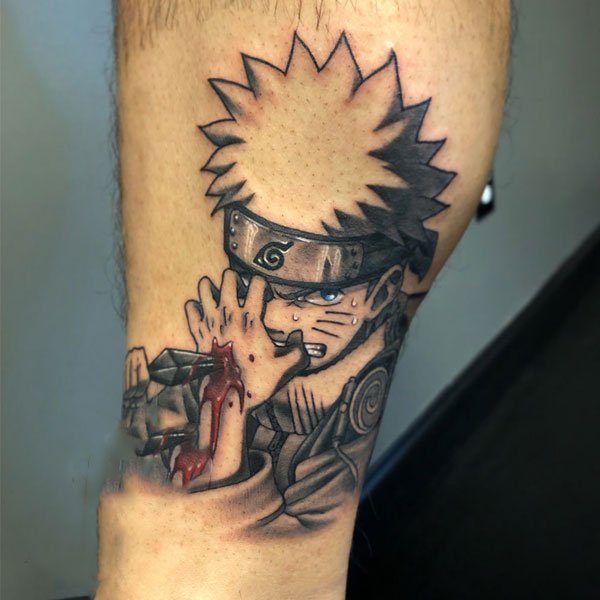 Tattoo naruto ở chân