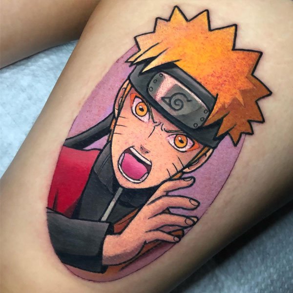 Tattoo naruto ở đùi