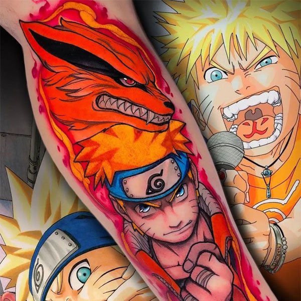 Tattoo naruto rực lửa