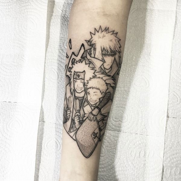 Tattoo naruto và bạn bè