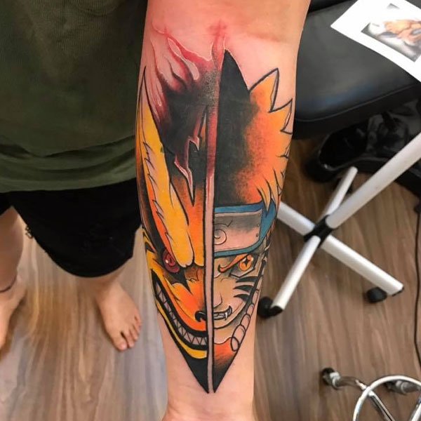 Tattoo naruto và cửu vĩ