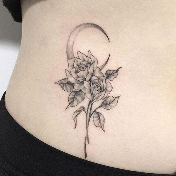 Tattoo nửa bụng mini cute