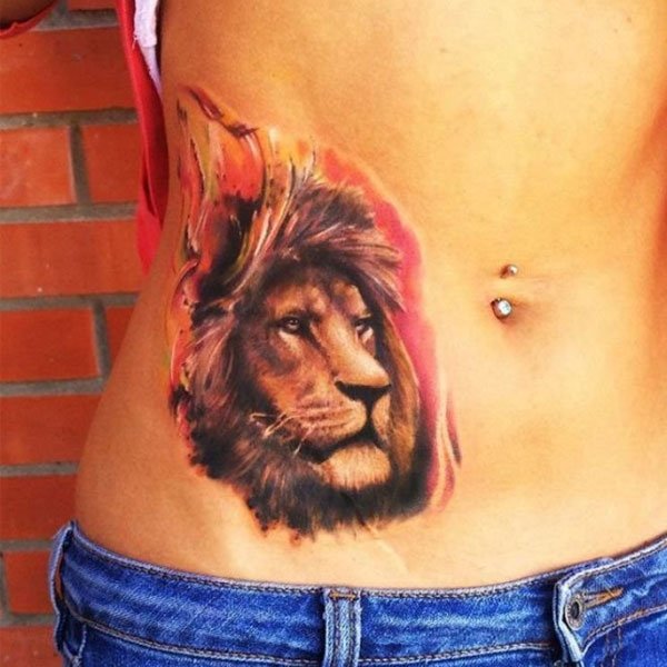 Tattoo nửa bụng nhỏ đẹp