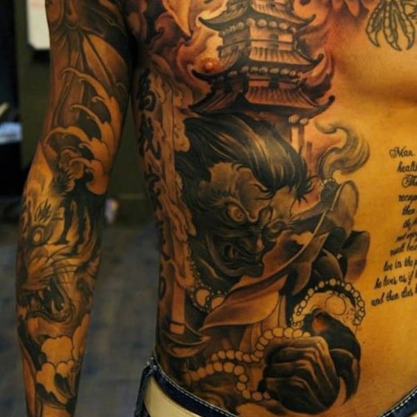 Tattoo nửa bụng siêu đẹp