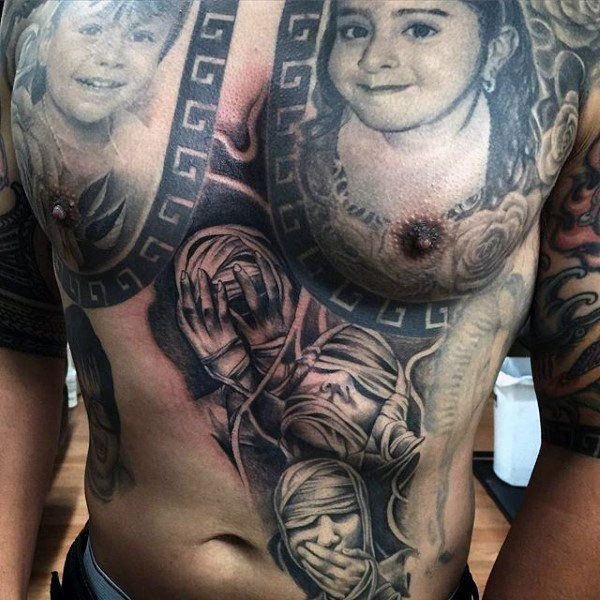 Tattoo nửa bụng siêu ngầu