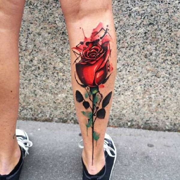 Tattoo ở bắp chân cho nữ