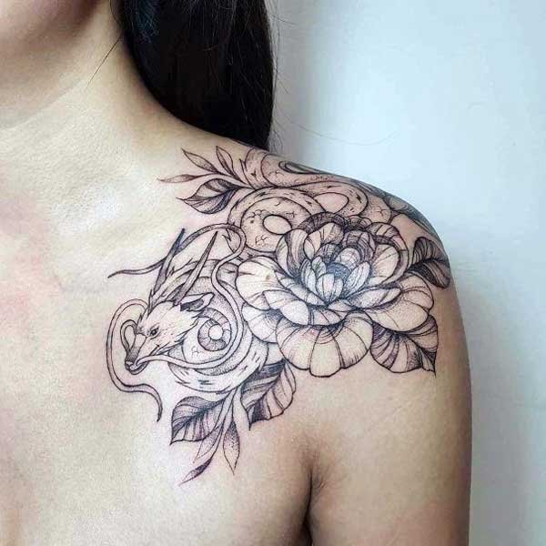 Tattoo ở vai nữ siêu đẹp