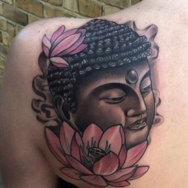 Tattoo phật và hoa sen