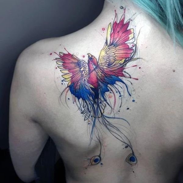 Tattoo phượng hoàng 3d siêu đẹp dành cho nữ