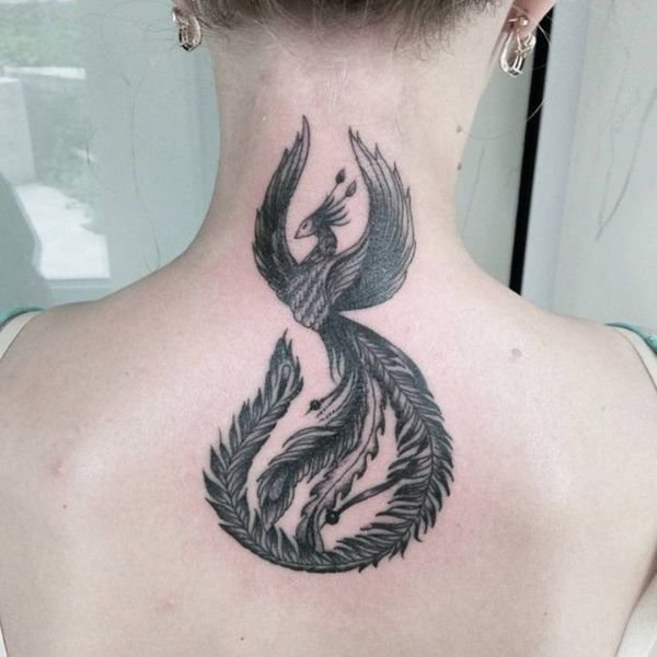 Tattoo phượng hoàng cổ