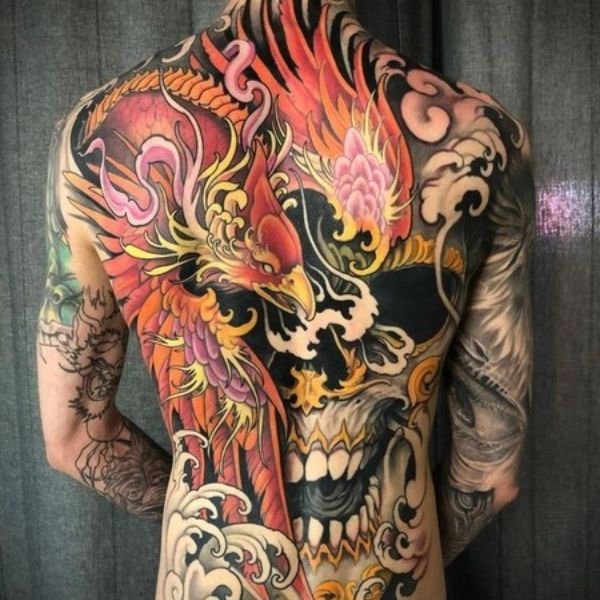 Tattoo phuong rồng kín lưng