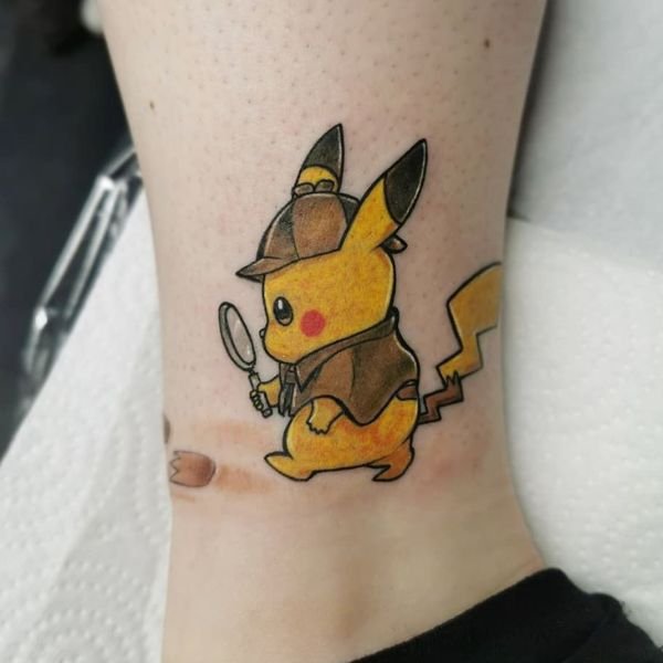 Tattoo pikachu thám tử