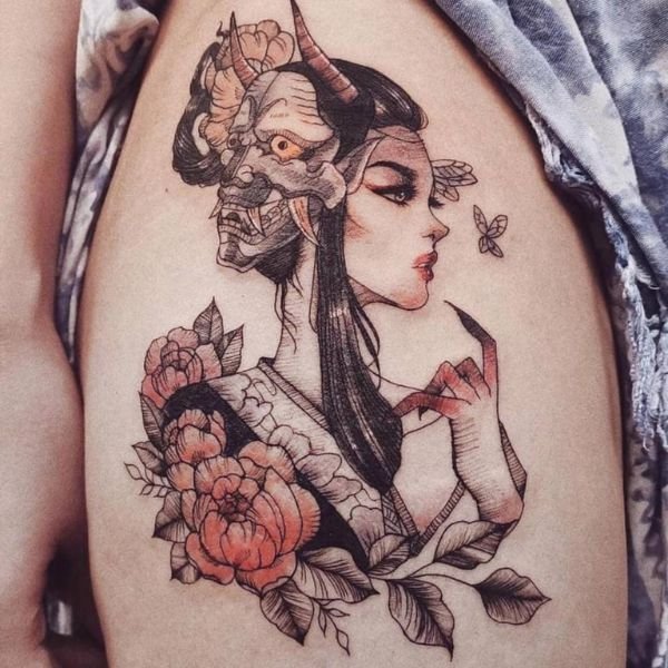 Tattoo quyến rũ cho nữ geisha