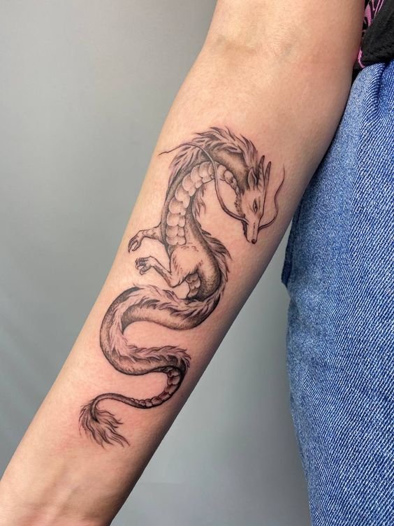 tattoo rồng cực ngầu lấy cảm hứng từ anime