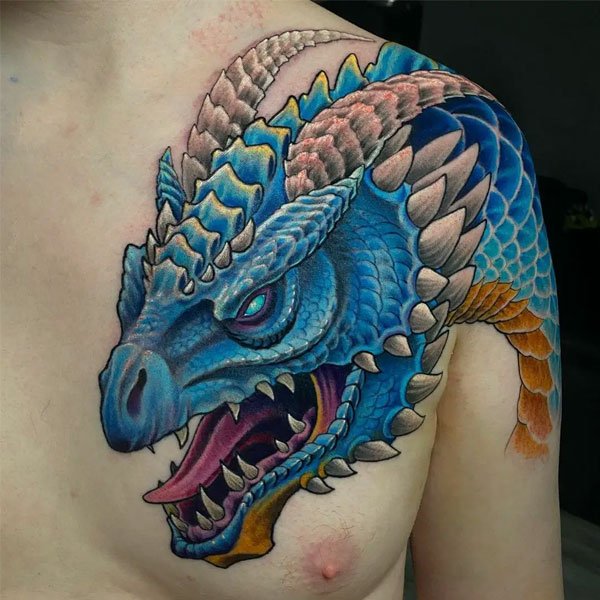 Tattoo rồng quấn tay nam đẹp