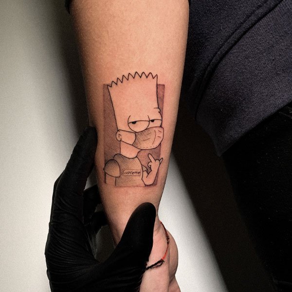 Tattoo simpson mini đẹp