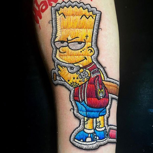 Tattoo simpson ở tay