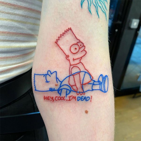 Tattoo simpson sặc sỡ