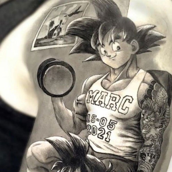 Tattoo songoku siêu ngầu