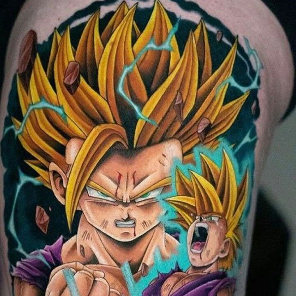 Tattoo songoku supper saiyan