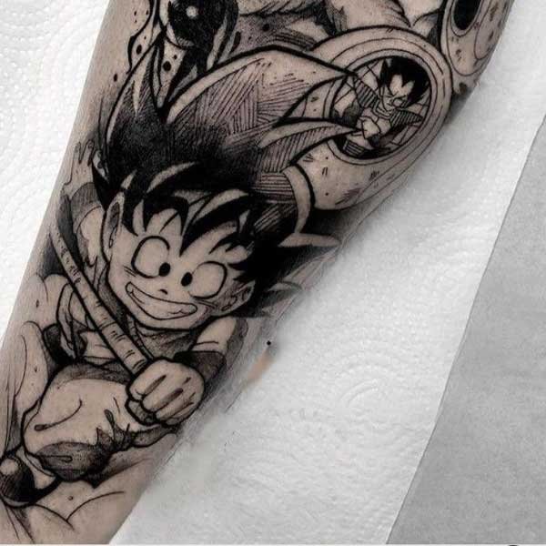 Tattoo songoku tinh nghịch