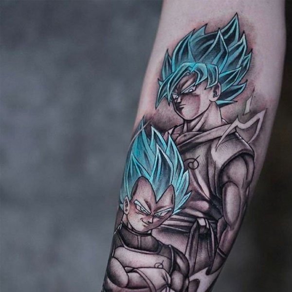 Tattoo Songoku với Vegeta đẹp