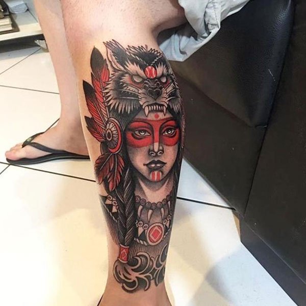 Tattoo thổ dân ở chân