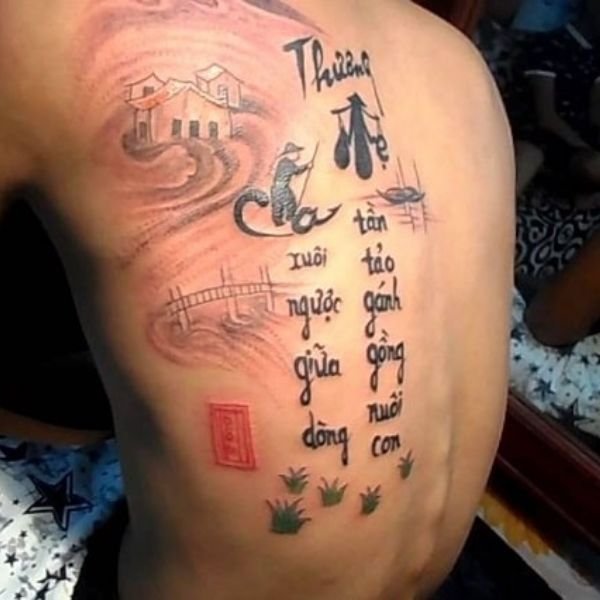 Tattoo thơ về cha mẹ