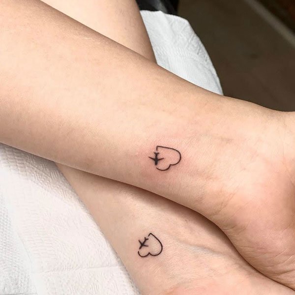 Tattoo tình yêu trái tim đẹp