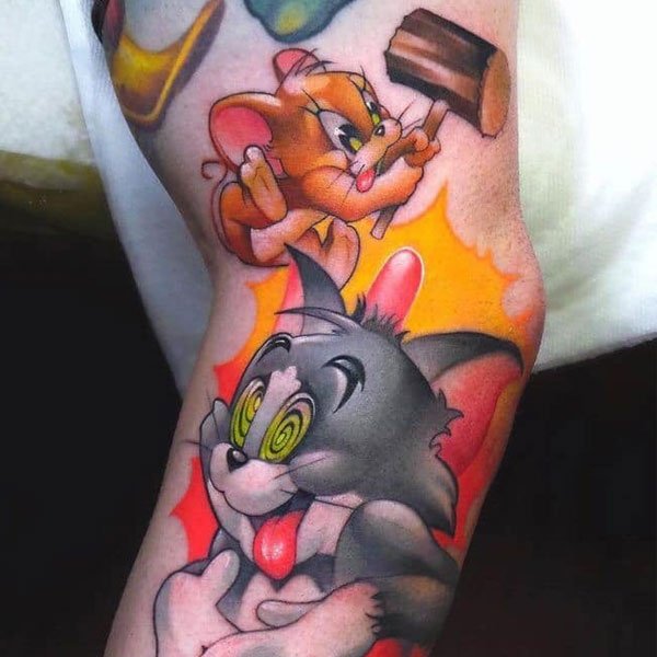 Tattoo tom and jerry 3d ngộ nghĩnh