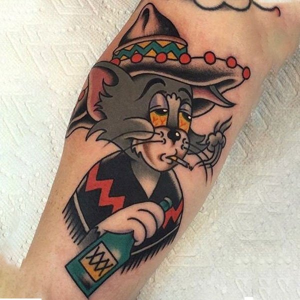 Tattoo tom and jerry bê tha