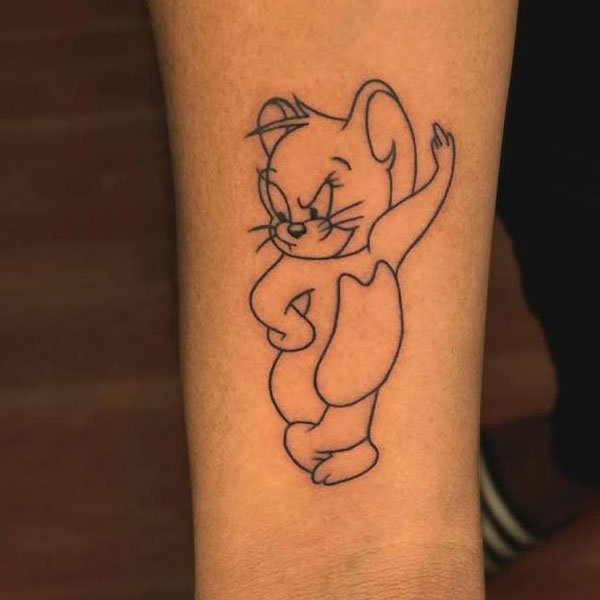 Tattoo tom and jerry đơn giản cute