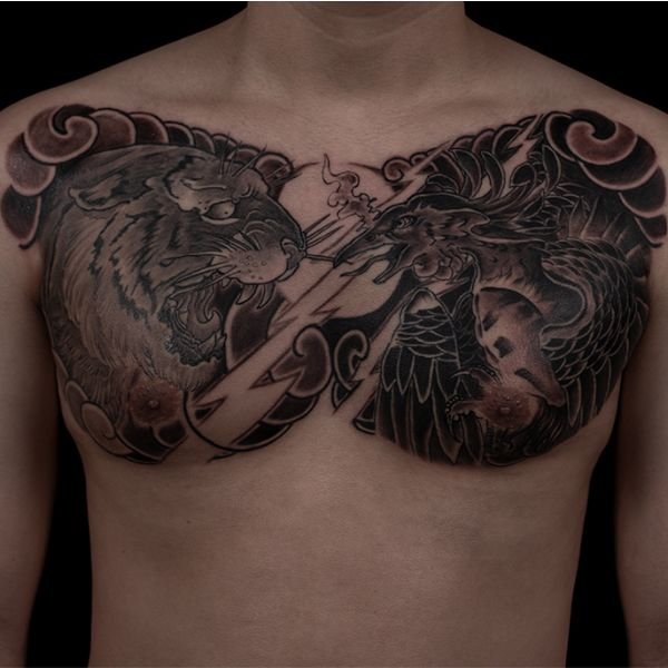 Tattoo trên ngực cho nam