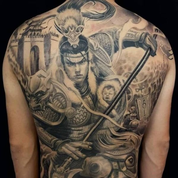 Tattoo triệu vân đánh địch cứu ấu chúa