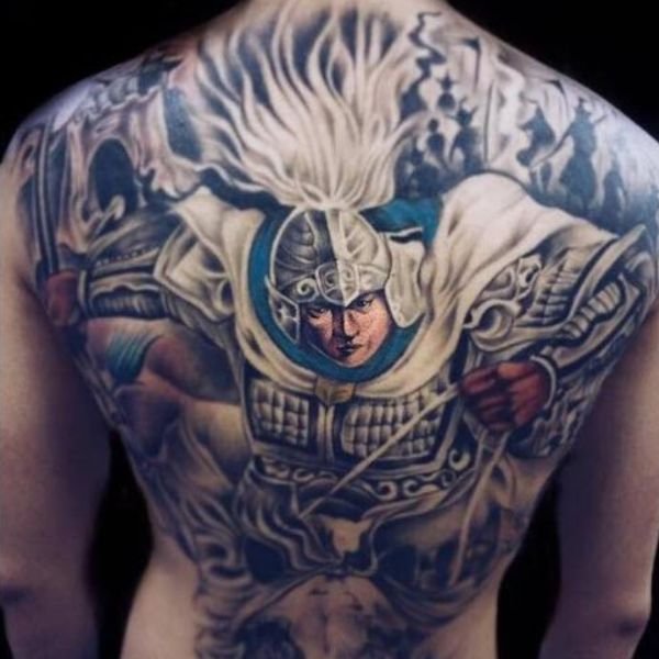 Tattoo triệu vân xông trận