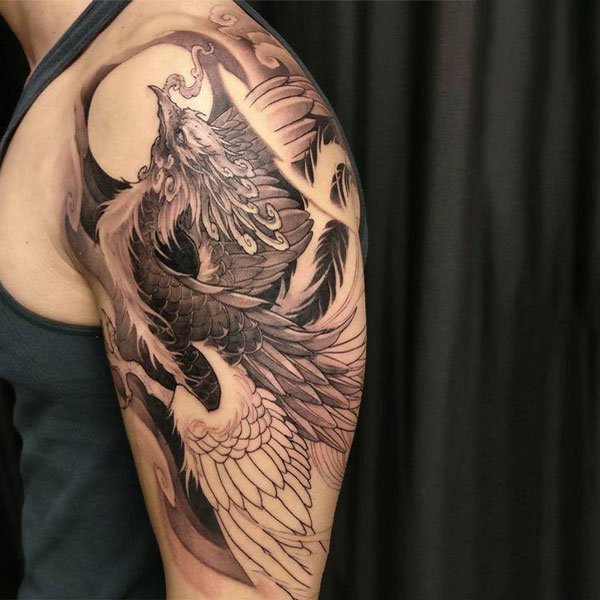 Tattoo tứ linh phương hoàng chất